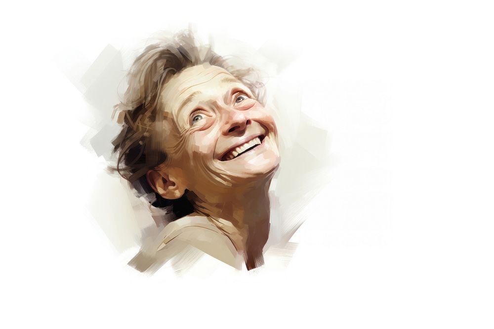 Mother smile portrait laughing. AI generated Image by rawpixel.