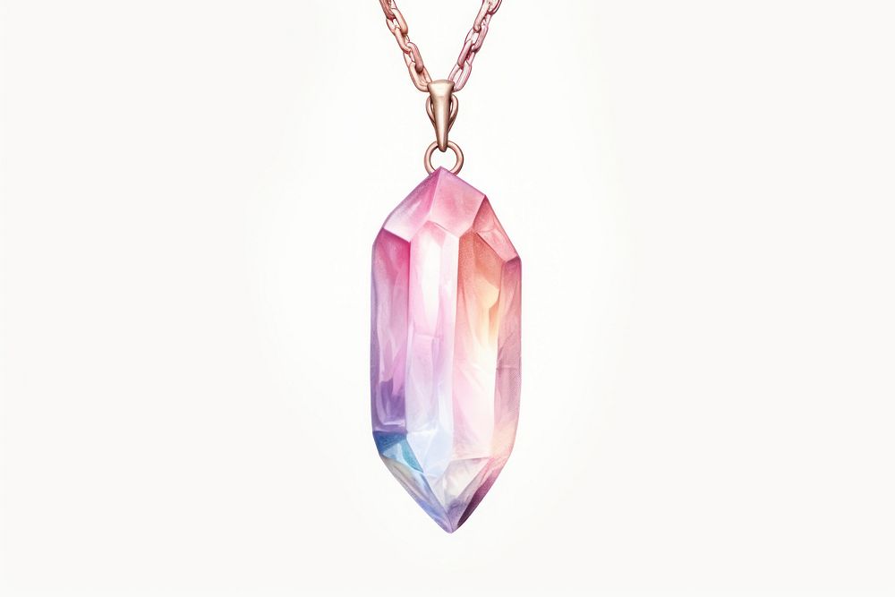 Necklace gemstone jewelry pendant crystal. AI generated Image by rawpixel.