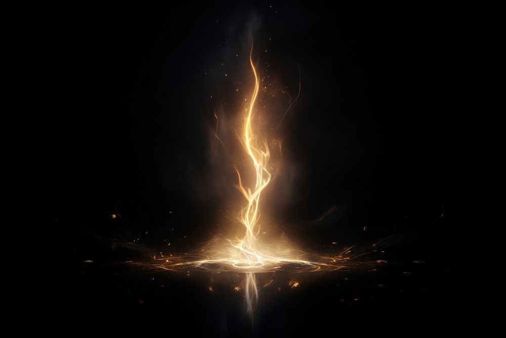 Magic thunderstorm lightning bonfire. AI generated Image by rawpixel.