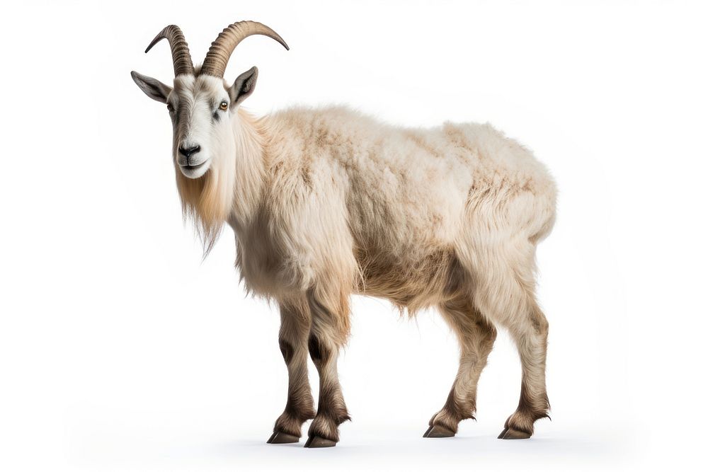 Mountain goat livestock wildlife animal. AI generated Image by rawpixel.