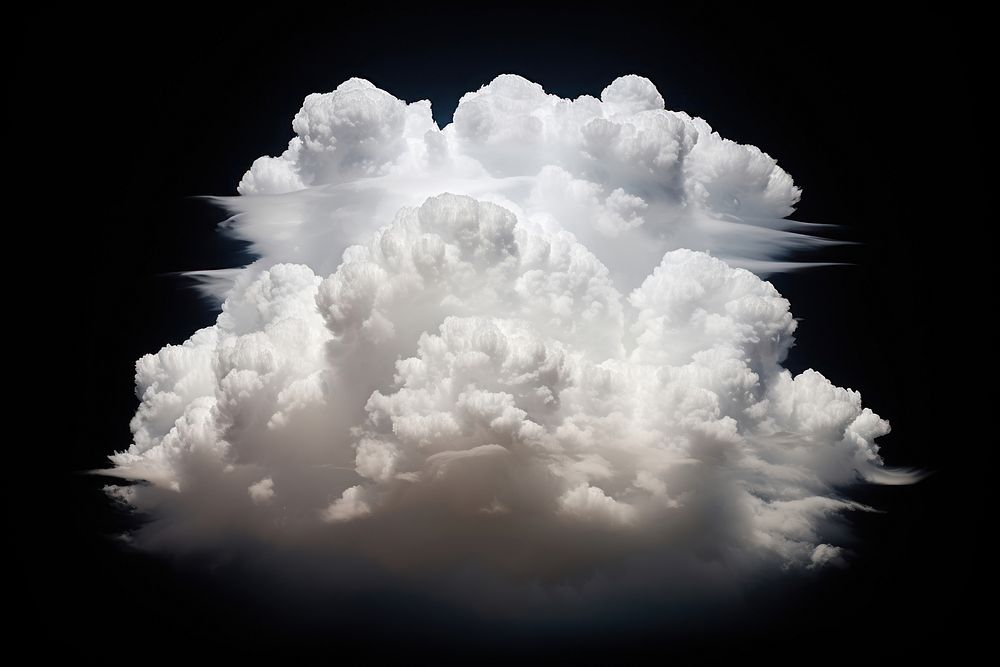 Nimbostratus cloud nature sky black background. AI generated Image by rawpixel.