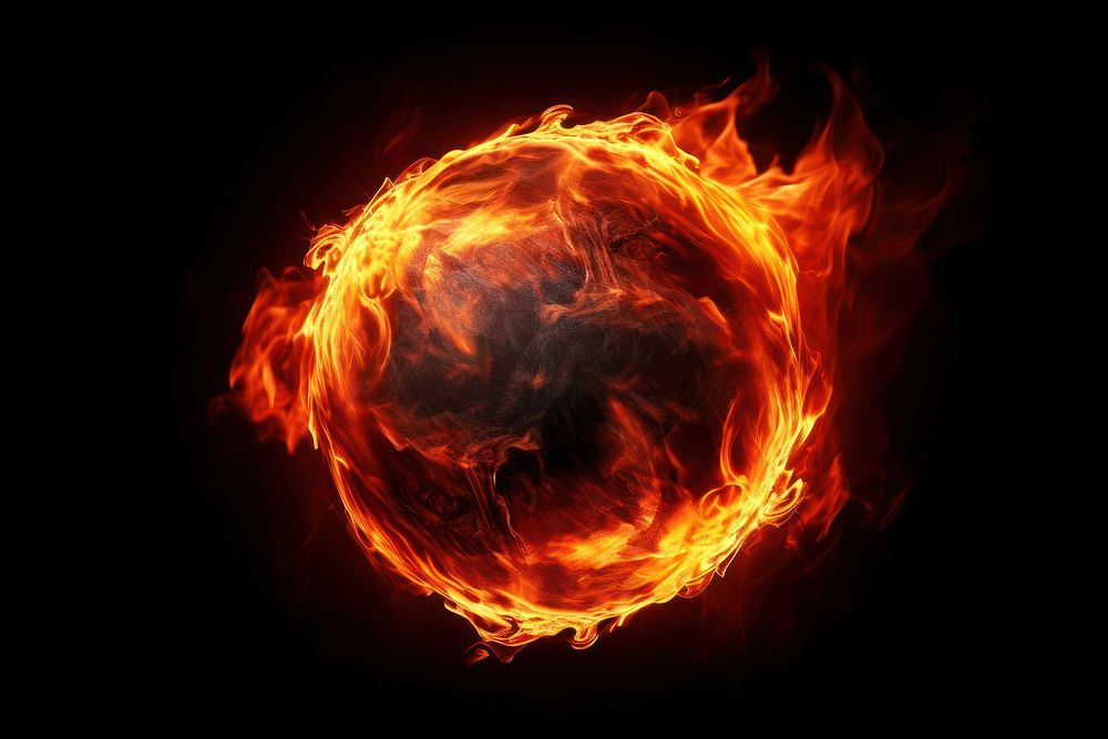 Fire black background illuminated explosion. AI generated Image by rawpixel.