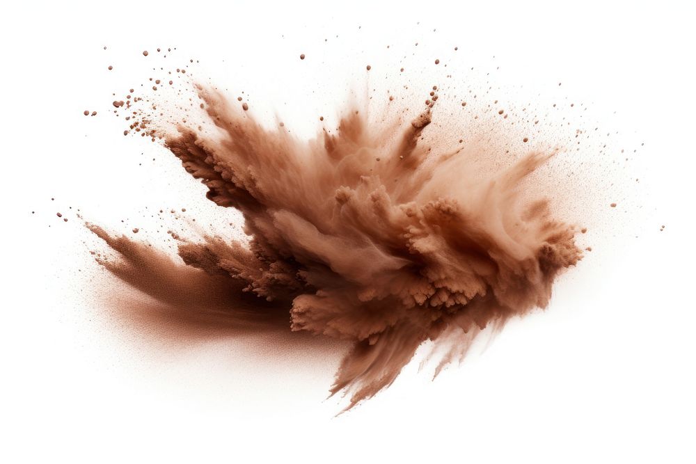 Dust splash white background splattered exploding. AI generated Image by rawpixel.