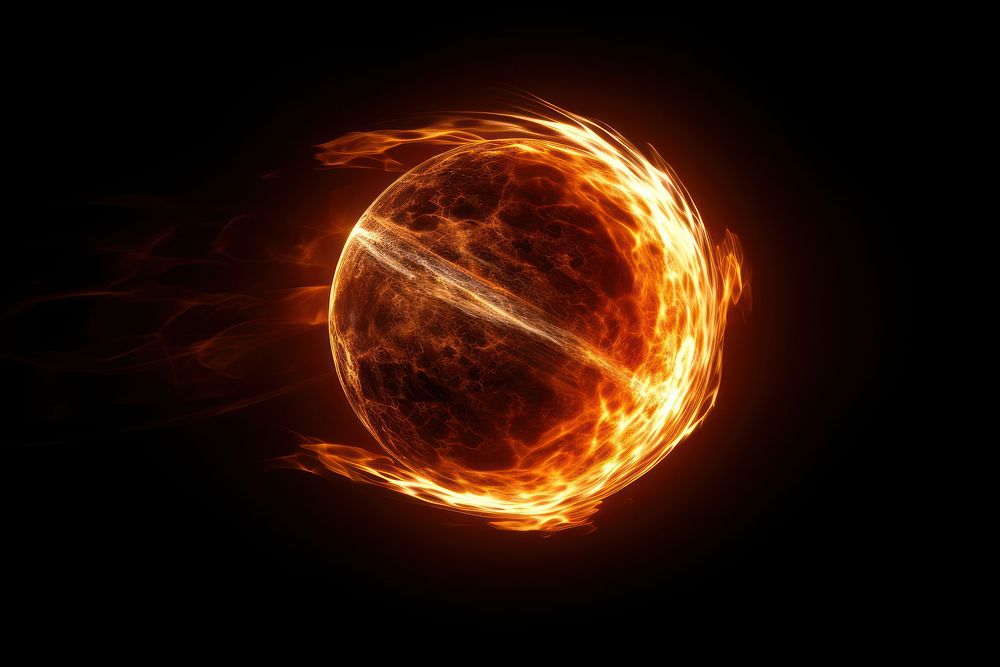 Fireball moving light night space. AI generated Image by rawpixel.