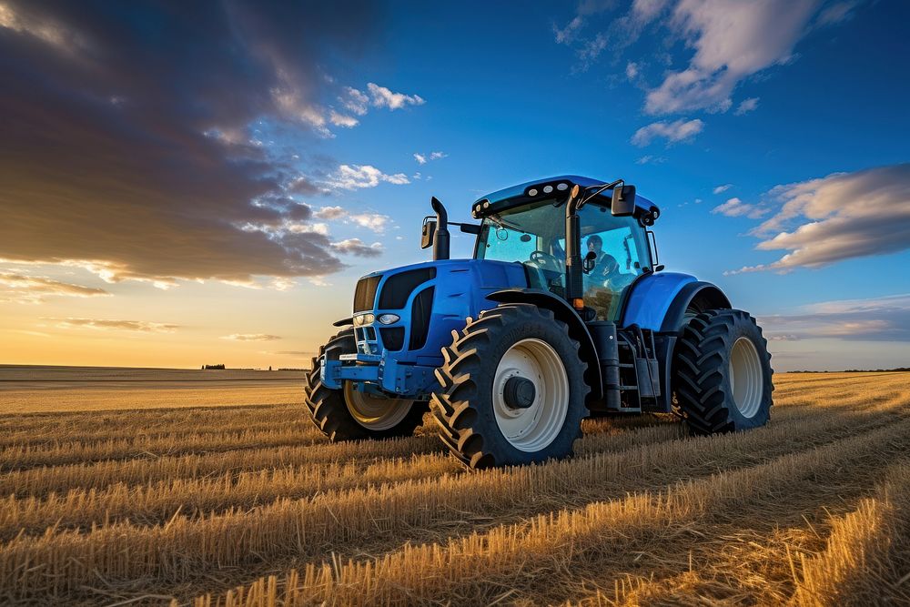 Tractor field agriculture outdoors. 