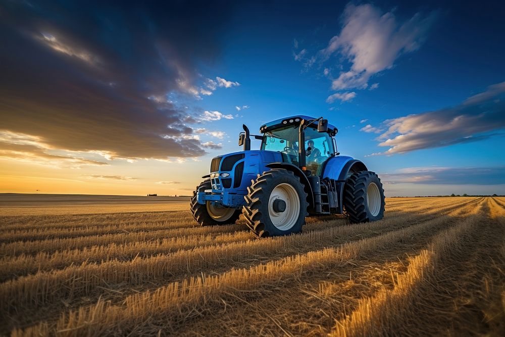 Tractor outdoors vehicle nature. AI generated Image by rawpixel.