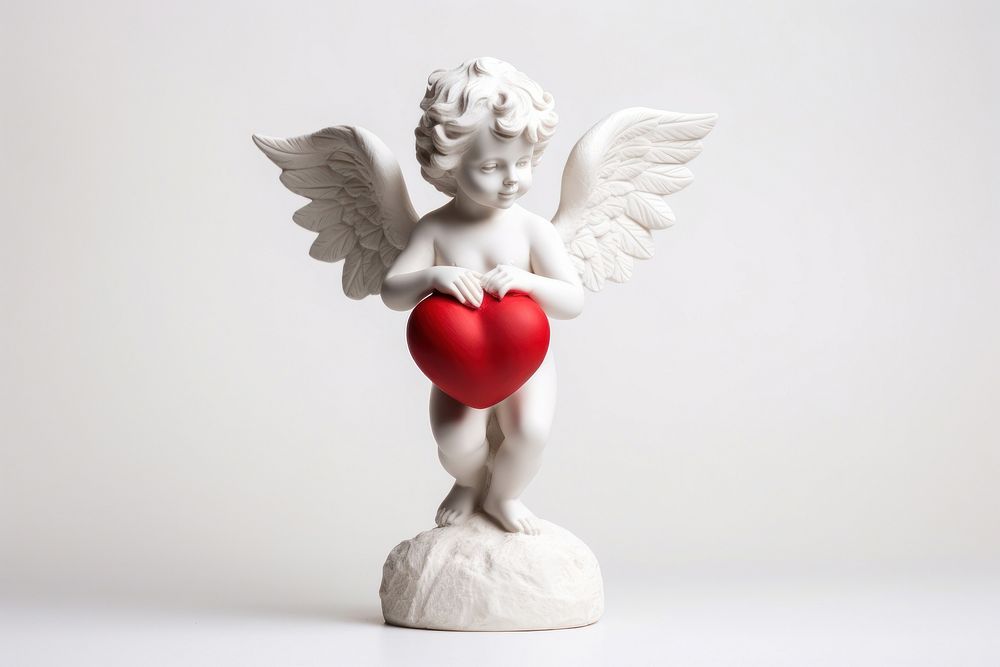 Sculpture figurine statue angel. AI generated Image by rawpixel.