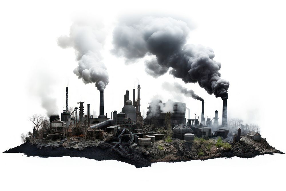 Pollution pollution architecture factory. AI generated Image by rawpixel.