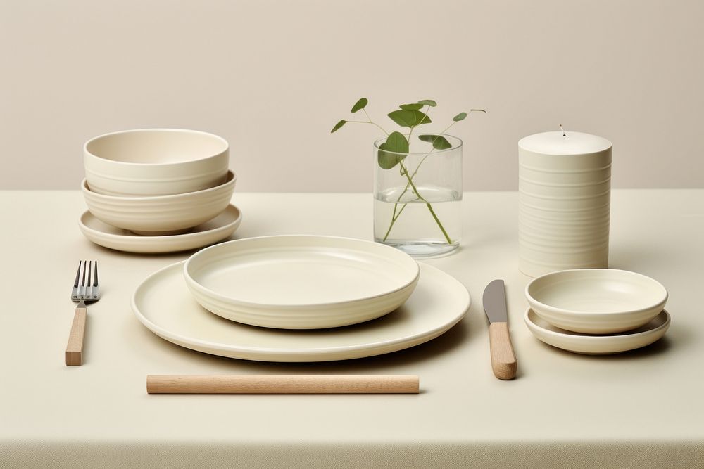 Tableware porcelain furniture plate. AI generated Image by rawpixel.