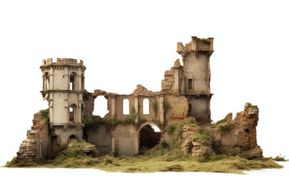 Medieval castel ruins architecture building castle. AI generated Image by rawpixel.