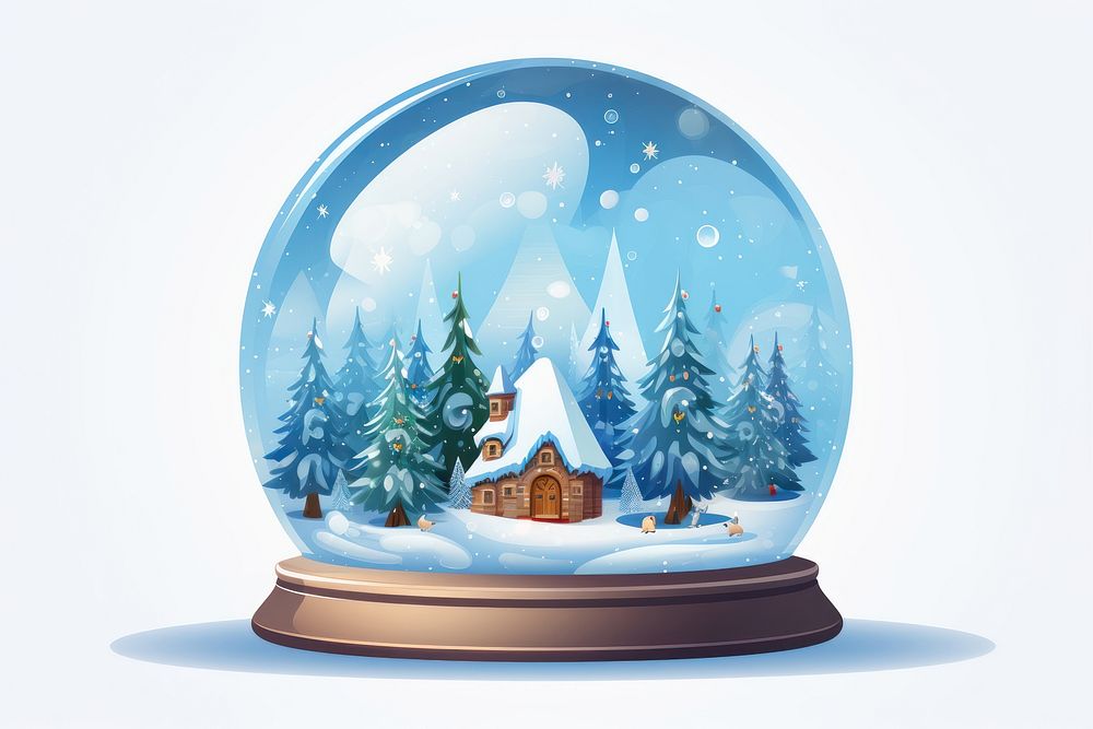 Snow globe christmas transparent illuminated. AI generated Image by rawpixel.
