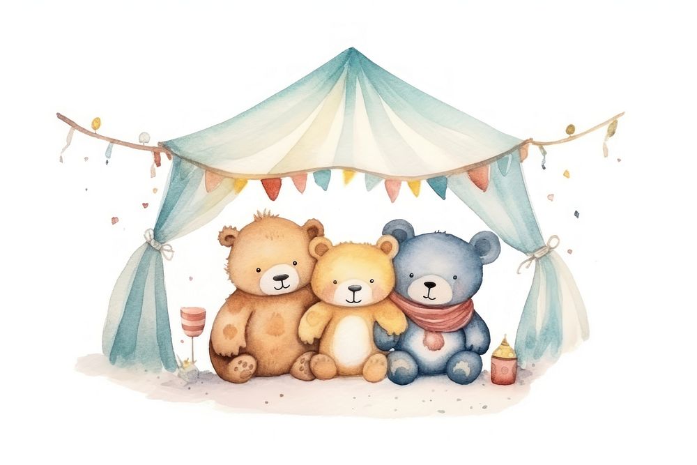 Hugging together mammal animal tent. AI generated Image by rawpixel.