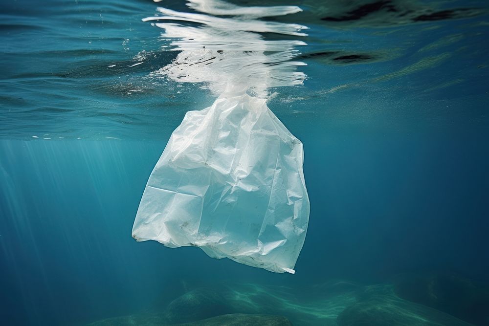 Iceberg Plasticbag plastic outdoors nature. AI generated Image by rawpixel.