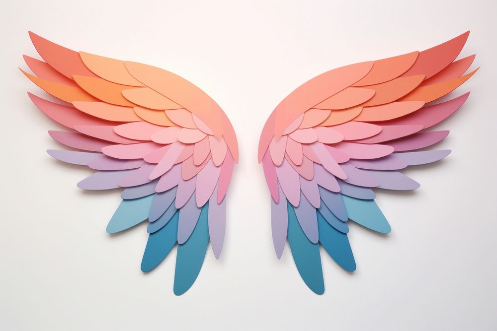 Angle wings paper art lightweight. AI generated Image by rawpixel.