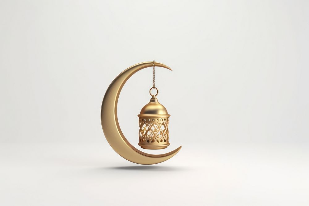 Crescent lantern locket lamp. AI generated Image by rawpixel.