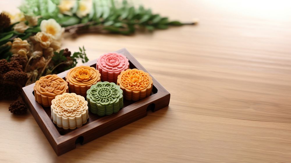 Photo of mooncake. AI generated Image by rawpixel.