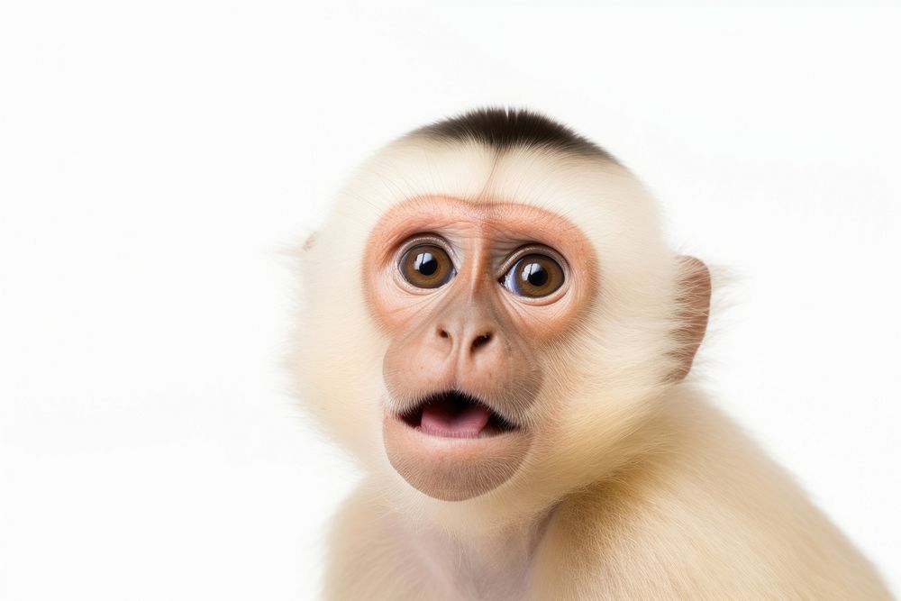 White-faced capuchin wildlife monkey animal. AI generated Image by rawpixel.