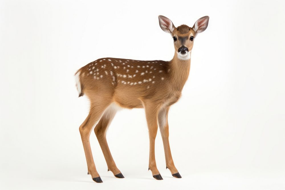Young deer wildlife animal mammal. AI generated Image by rawpixel.
