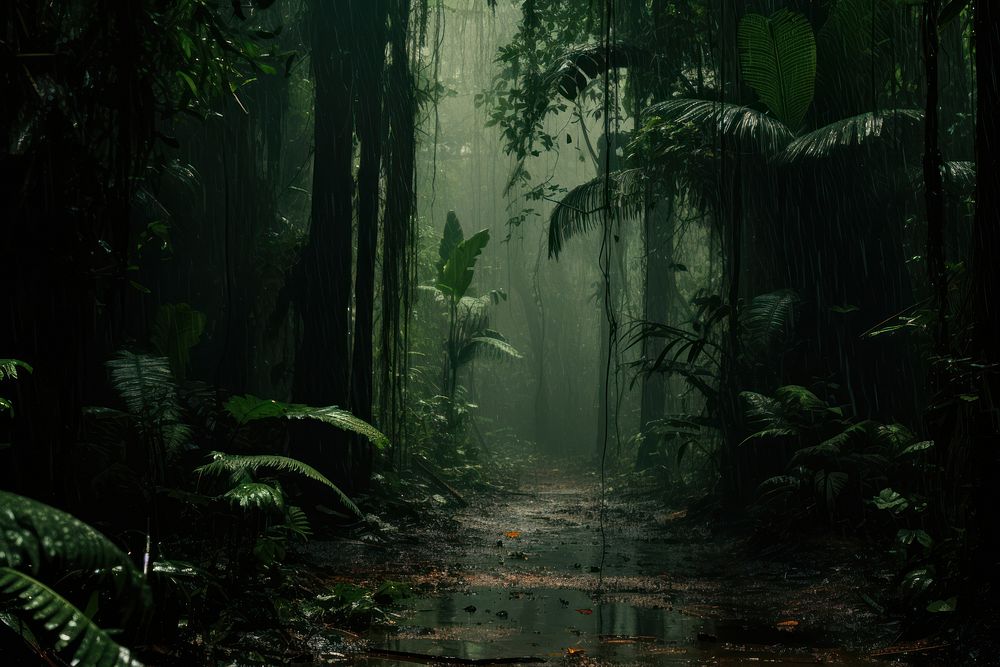 Vegetation outdoors woodland forest. AI generated Image by rawpixel.