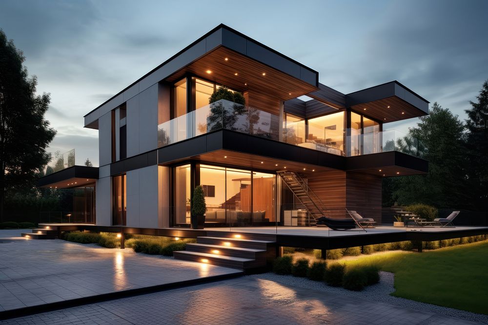 Modern house architecture building villa. 