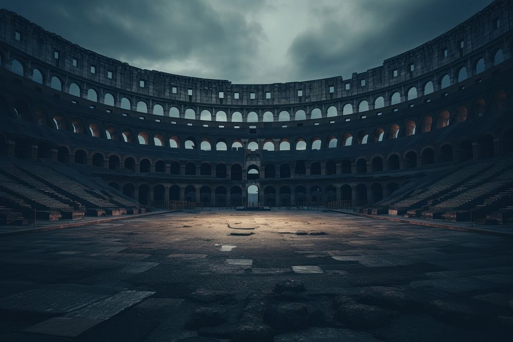 Coliseum landmark transportation architecture. AI generated Image by rawpixel.