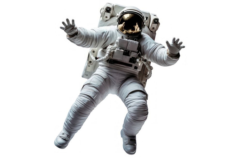 Astronaut leaping astronaut helmet adult. AI generated Image by rawpixel.