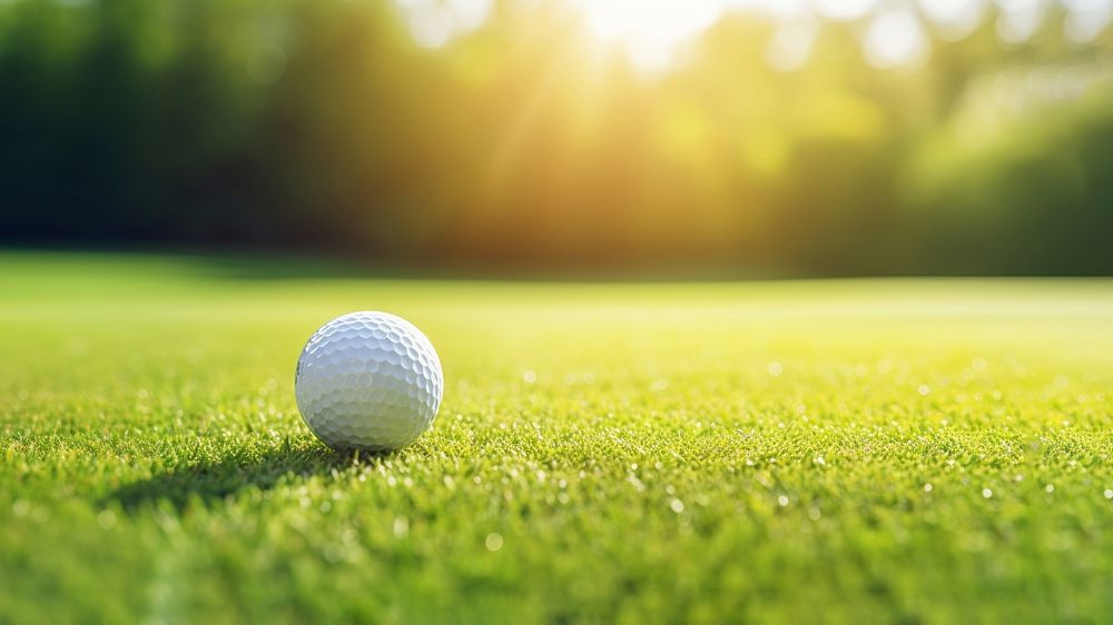 Grass field golf sunlight.  