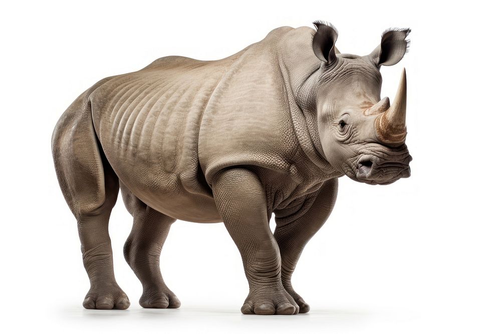 One-horned rhino wildlife animal mammal. AI generated Image by rawpixel.