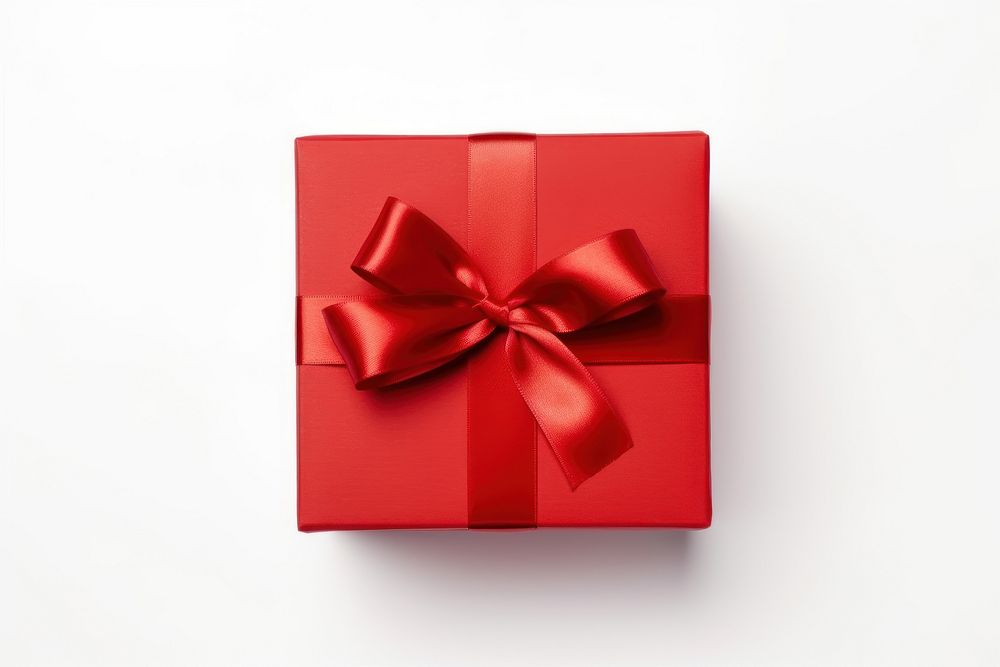 Red gift box anniversary celebration. AI generated Image by rawpixel.