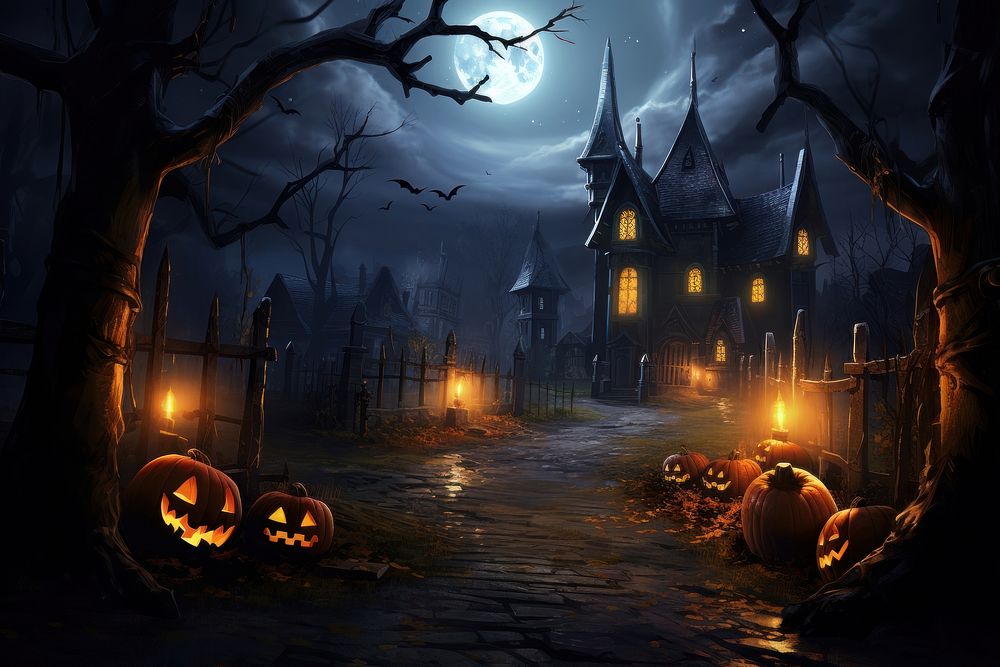 Halloween spooky night anthropomorphic. AI generated Image by rawpixel.