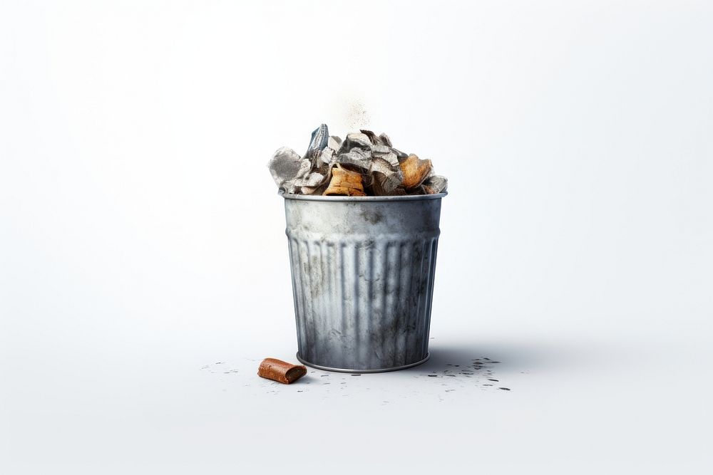 Waste garbage trash white background. AI generated Image by rawpixel.