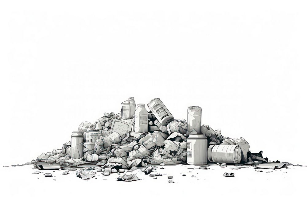 Waste drawing sketch art. AI generated Image by rawpixel.