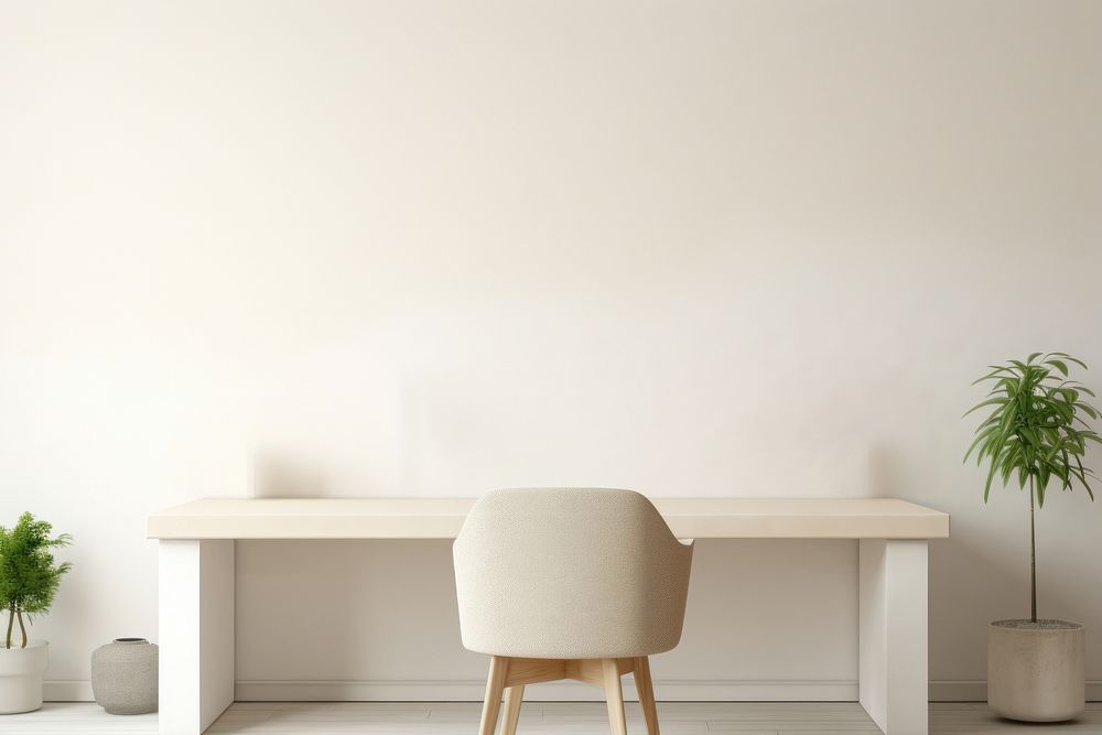 Modern workspace table furniture chair. AI generated Image by rawpixel.