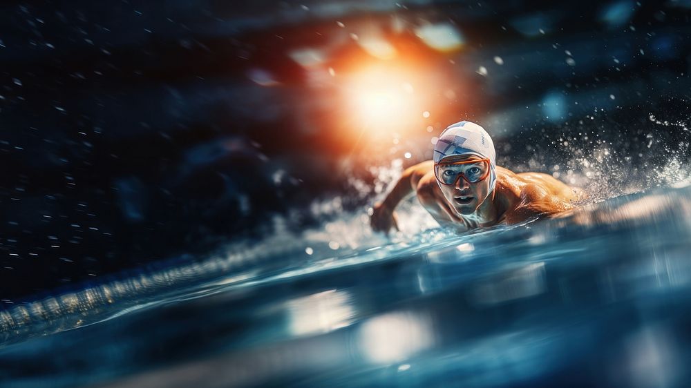 Swimming competition recreation outdoors. 