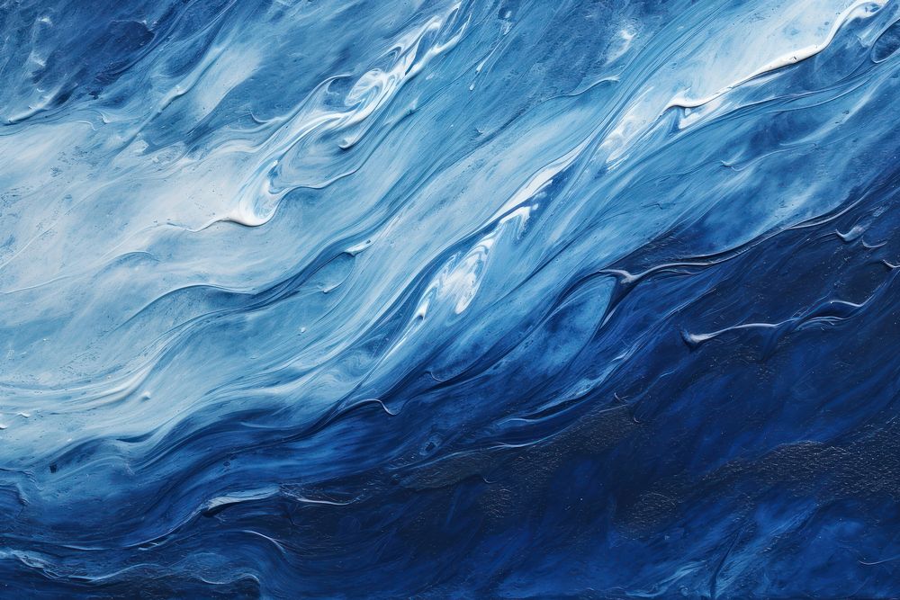 Abstract rough dark blue painting  nature. 