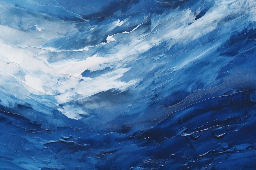 Abstract rough darkblue painting  nature. 