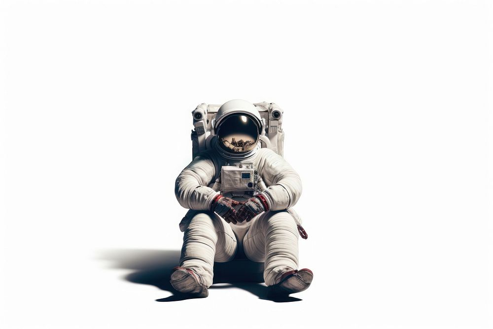 Astronaut astronaut sitting photo. AI generated Image by rawpixel.