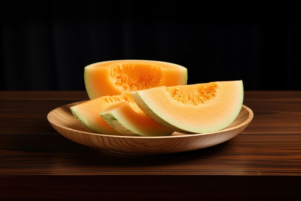 Melon fruit cantaloupe slice. AI generated Image by rawpixel.