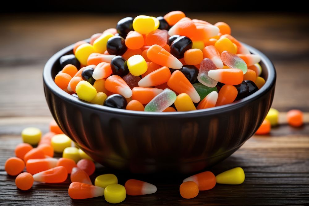 Candy bowl confectionery food. AI generated Image by rawpixel.