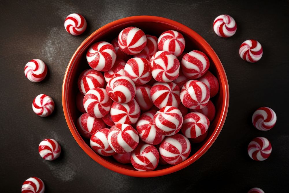 Candy confectionery food bowl. 