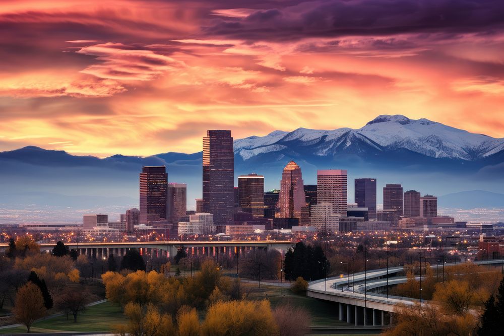 Download Denver Cityscape Photo Wallpaper | Wallpapers.com