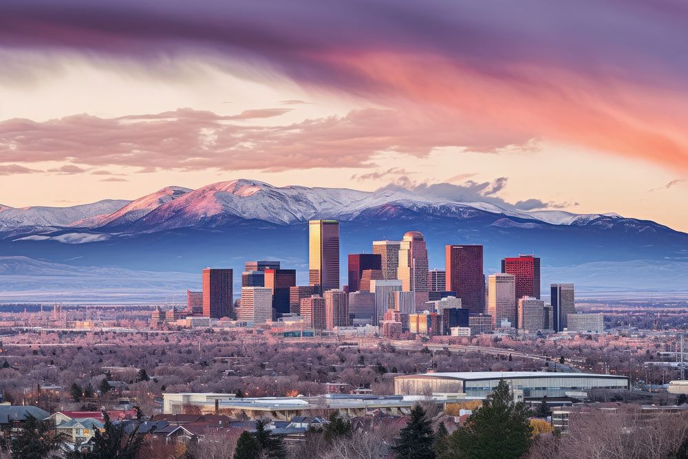 Colorado city sky architecture. 