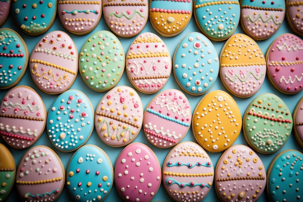 Backgrounds dessert cookie easter. AI generated Image by rawpixel.
