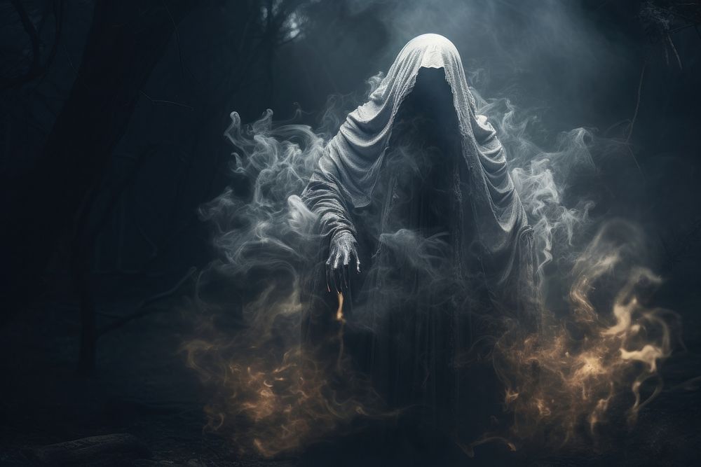Ghost outdoors fantasy nature. AI generated Image by rawpixel.