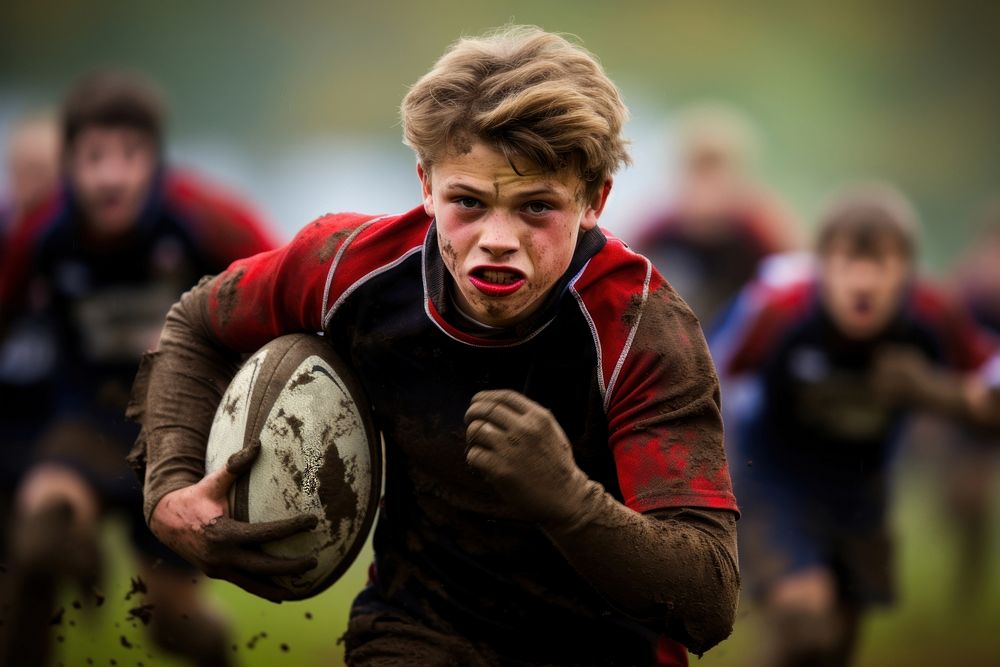 Rugby match sports rugby competition. AI generated Image by rawpixel.