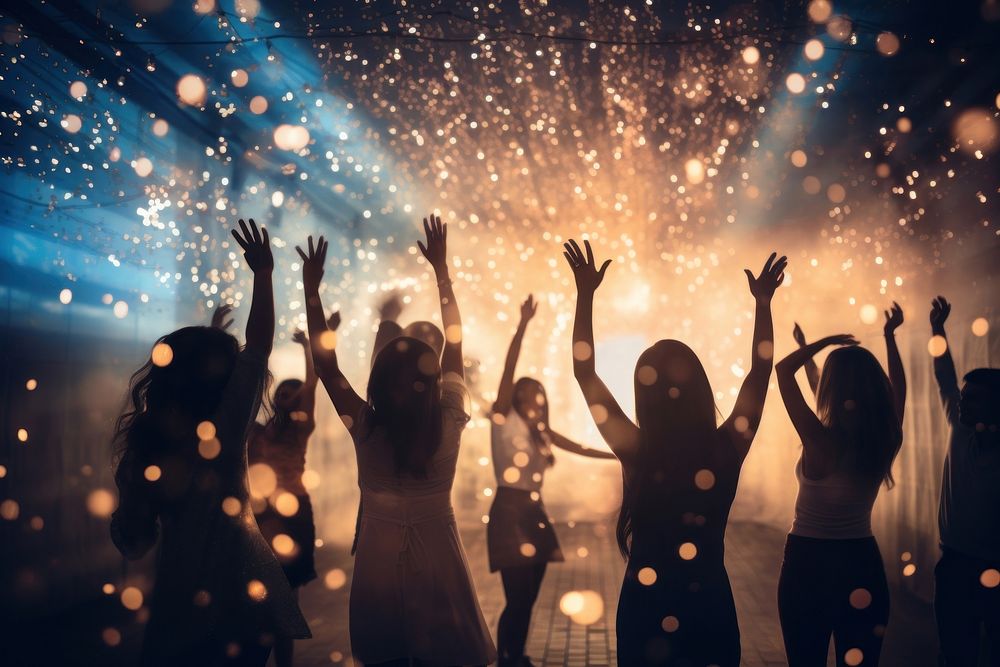 A party celebration defocused light. AI generated Image by rawpixel.