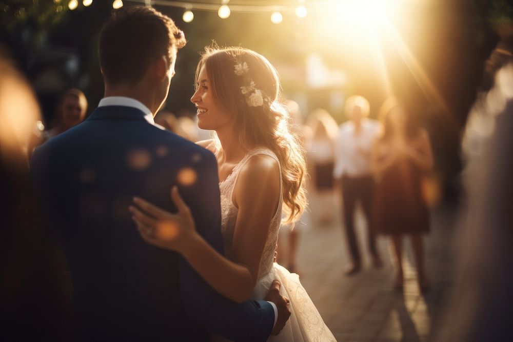 A wedding celebration bride adult dress. 