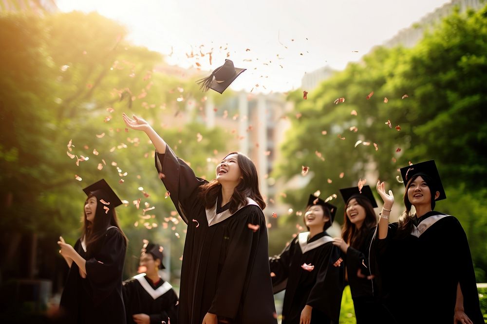 Student celebration graduation university. 