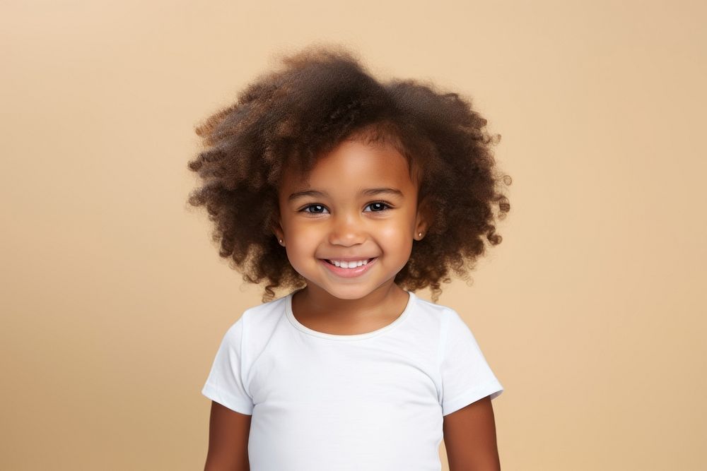 African little girl portrait smiling child. AI generated Image by rawpixel.