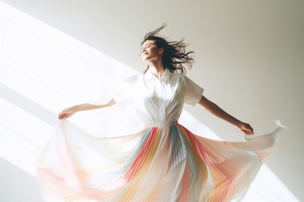 Woman in colorful skirts, fashion photo. AI generated image by rawpixel.